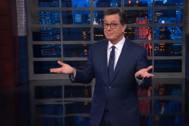 Stephen Colbert Trump Tim Apple