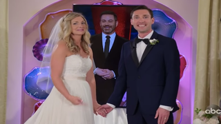 Jimmy Kimmel Officiates a Vegas Wedding, While Celine Dion Sings and David Spade Objects (Video)
