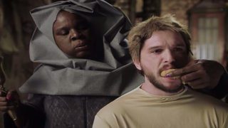 Leslie Jones Forces ‘SNL’ Host Kit Harington to Act Out Her Shameful ‘Game of Thrones’ Fantasies (Video)