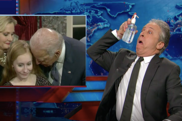 Jon Stewart's 'Daily Show' Called Out Joe Biden for 'Groping' Back ...