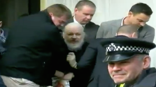 Watch Julian Assange’s Arrest as He’s Pulled Out of Ecuador’s London Embassy (Video)