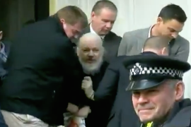 Watch Julian Assange’s Arrest as He’s Pulled Out of Ecuador’s London Embassy (Video)
