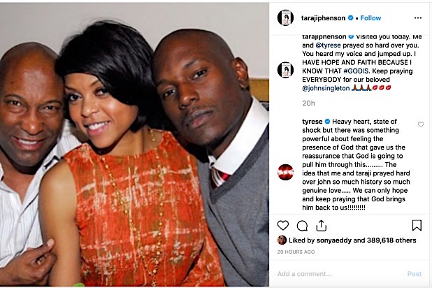 Taraji P Henson John Singleton Tyrese Gibson Instagram