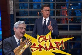 Colbert Celebrates Really Good Trump News With a Really Bad Pun (Video)