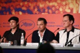 Brad Pitt Leonardo Di Caprio and Quentin Tarantino Cannes Press Conference Once Upon a Time ... in Hollywood