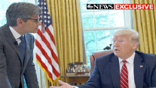 Watch Trump Order Chief of Staff Mick Mulvaney Out of Oval Office for Coughing During ABC Interview (Video)