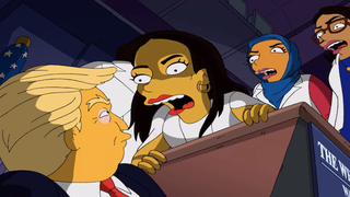 ‘The Simpsons’: Trump Loses a ‘West Side Story’-Style Singoff With AOC and The Squad (Video)