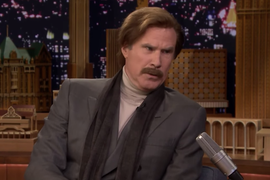 Will Ferrell’s Ron Burgundy Blitzes Through 6 Different Late-Night Shows in 1 Night (Videos)