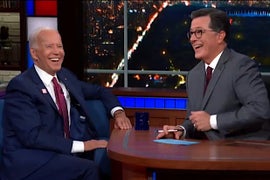 Joe Biden Mocks Himself After Stephen Colbert Asks ‘Are You Going Nuts?’ (Video)