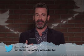 Jimmy Kimmel’s ‘Celebrity Mean Tweets’: Jon Hamm Is a ‘Softboy,’ Will Ferrell ‘Just Screams’ (Video)