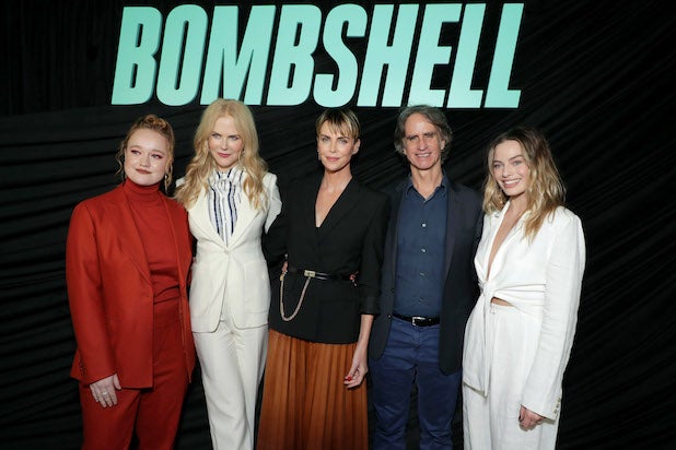 Liv Hewson, Nicole Kidman, Charlize Theron, Jay Roach and Margot Robbie at the 'Bombshell' screening