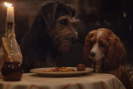 Tramp Finally Noses the Last Meatball to Lady in New Trailer for Disney+’s Live-Action ‘Lady and the Tramp’ (Video)