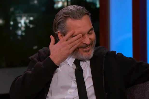 Joaquin Phoenix Apologizes for 'Embarrassing' 'Joker' Outtakes Shown on Jimmy Kimmel (Video)