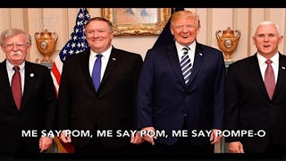 Stephen Colbert Taunts Mike Pompeo With a Goodbye Calypso Tune Sung by Trump and Team (Video)