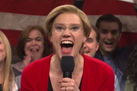 ‘SNL’: Kate McKinnon’s Elizabeth Warren Explains Her Health Care Plan, Dunks Hard on Beto and Biden (Video)