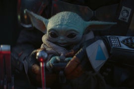 Baby Yoda and The Mandalorian Take a Festive Ride in Lucasfilm’s Annual Holiday Card