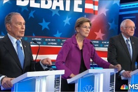 Sanders and Warren Waste No Time Going After Bloomberg at Nevada Democratic Debate