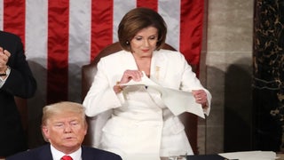 Nancy Pelosi Tears Up Trump’s Speech at the End of the State of the Union Address (Video)