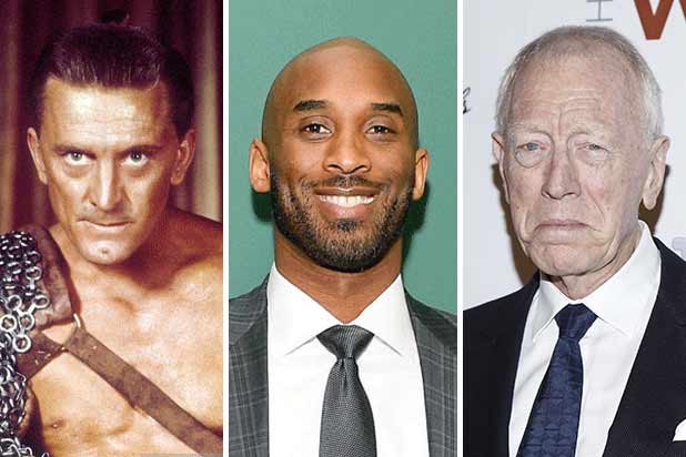 Kirk Douglas, Kobe Bryant and Max von Sydow