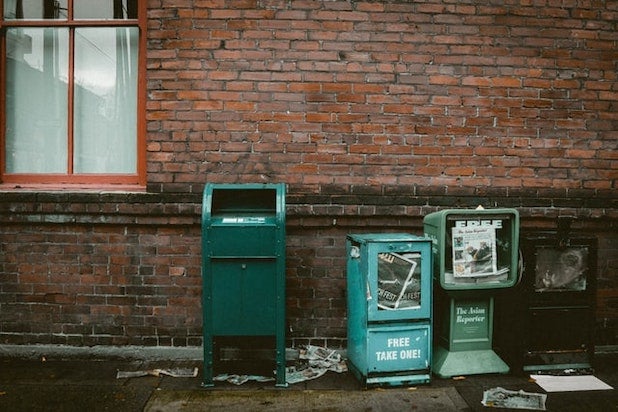 News stands in Portland