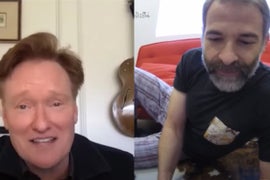 Conan Taunts Jordan Schlansky From Afar With an Interactive Dog Camera That Hurls Cookies (Video)
