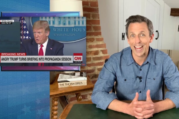 Seth Meyers Rips News Networks For Continuing To Air Trump S Coronavirus Briefings Video