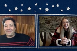 Jimmy Fallon Can’t Resist Giving Gigi Hadid a Little Bit of Parenting Advice (Video)