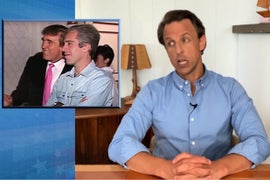 Seth Meyers: Trump Wished Ghislaine Maxwell Well Because He’s a ‘Master Tactician’ (Video)