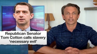 Seth Meyers Jokes That Tom Cotton Looks Like ‘Confederate Slender Man’ (Video)