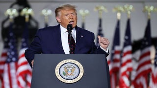 Hundreds Protest Outside White House During Trump RNC Speech