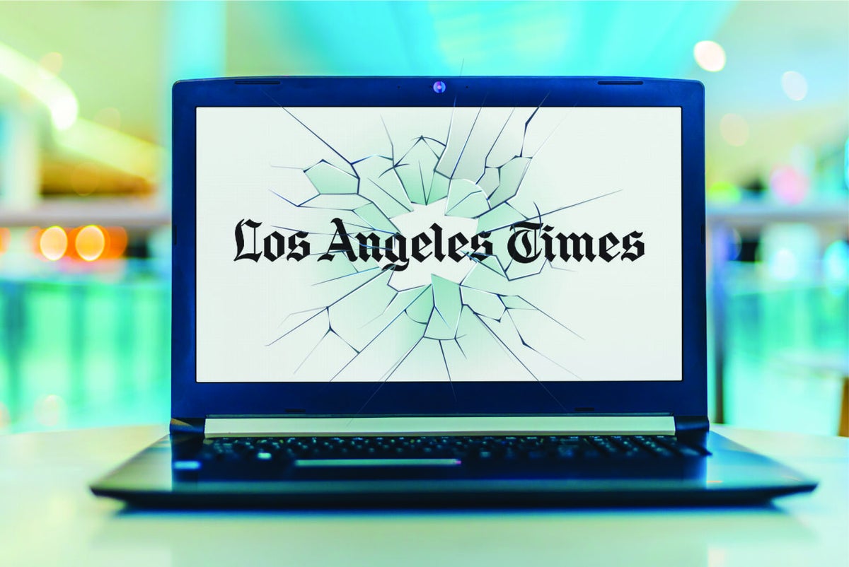 LA Times logo on computer
