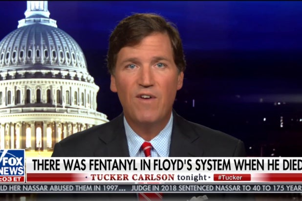 Image result for tucker carlson george floyd meme