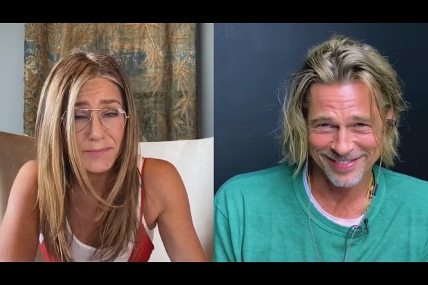 Brad Pitt And Jennifer Aniston Reunite For Fast Times At Ridgemont High Virtual Table Read Video