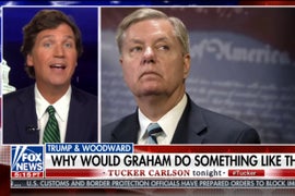 Tucker Carlson Blames Lindsey Graham for Trump’s Woodward Interviews (Video)