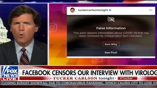 Tucker Carlson Is Mad That Facebook Called Him Out for Peddling False COVID Info (Video)