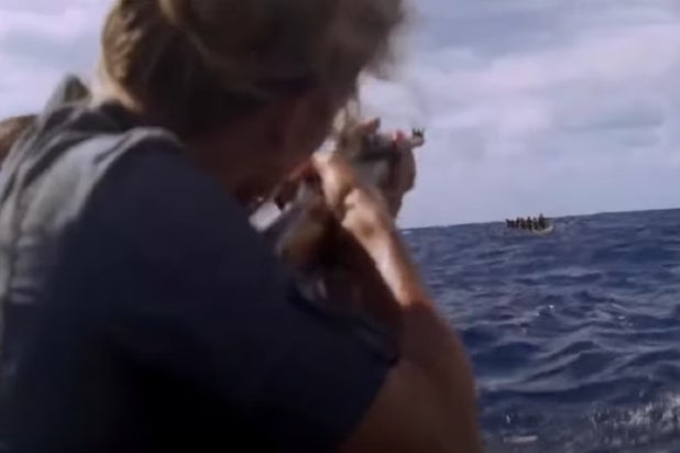 "Lost" outrigger scene