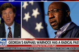 Tucker Carlson Struggles to Pronounce ‘Incontrovertible’ While Bashing Rev Warnock (Video)