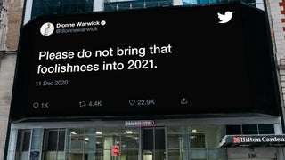 Dionne Warwick’s Iconic Twitter Account Gets the Billboard Treatment in New York