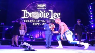 AEW Honors Brodie Lee by Retiring TNT Championship Belt and Signing His 8-Year-Old Son (Video)