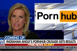 Laura Ingraham Takes Credit for Pornhub Video Purge (Video)
