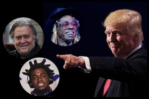 Donald Trump pardons Steve Bannon Lil Wayner Kodak Black