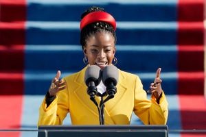 Amanda Gorman at Biden inauguration