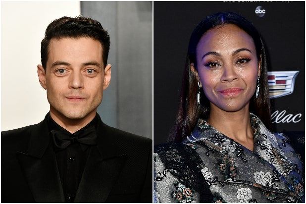 Rami Malek Zoe Saldana