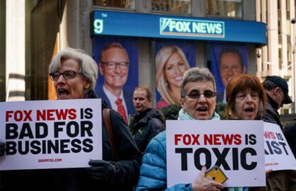 fox news headquarters hq protest 2019