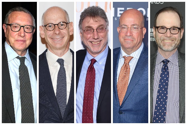 Norm Pearlstine, James Goldston, Marty Baron, Jeff Zucker, Stephen Adler
