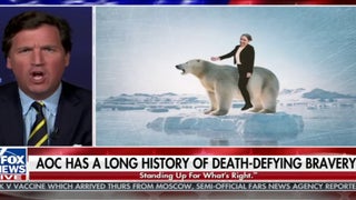 Tucker Carlson Made a Bunch of Weird Photoshops of AOC (Video)