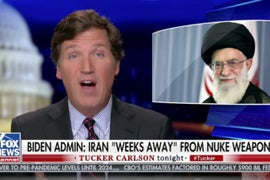 Tucker Carlson Thinks Biden Is Trying to Start a War With Iran (Video)