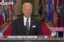 Fox News Adds Weird ‘Tucker Reaction’ Cam to Biden Speech (Video)