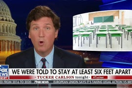 Tucker Carlson Falsely Claims ‘We Barely Grumbled’ About Social Distancing Rules (Video)