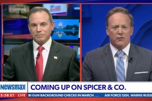 Newsmax Sean Spicer muted